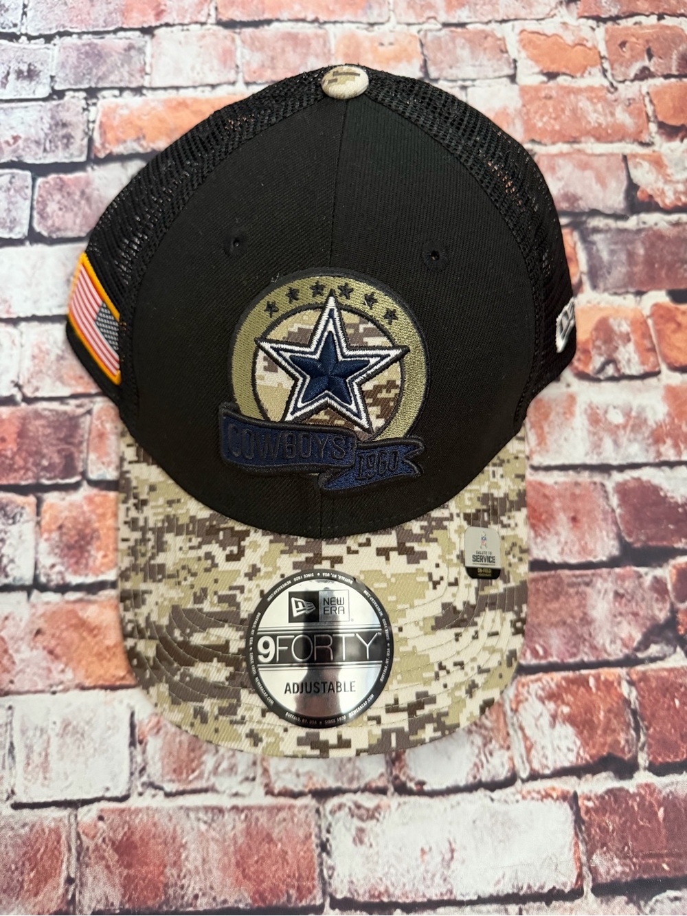 New Era Dallas Cowboys Black & Camo 9FORTY Adjustable Hat